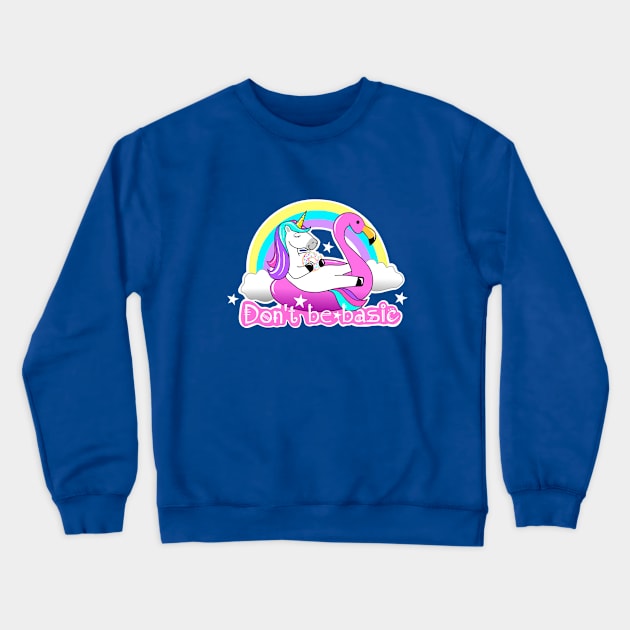 Don't be basic Crewneck Sweatshirt by TimAddisonArt